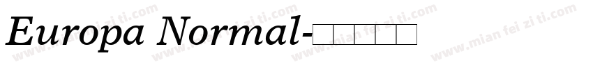 Europa Normal字体转换